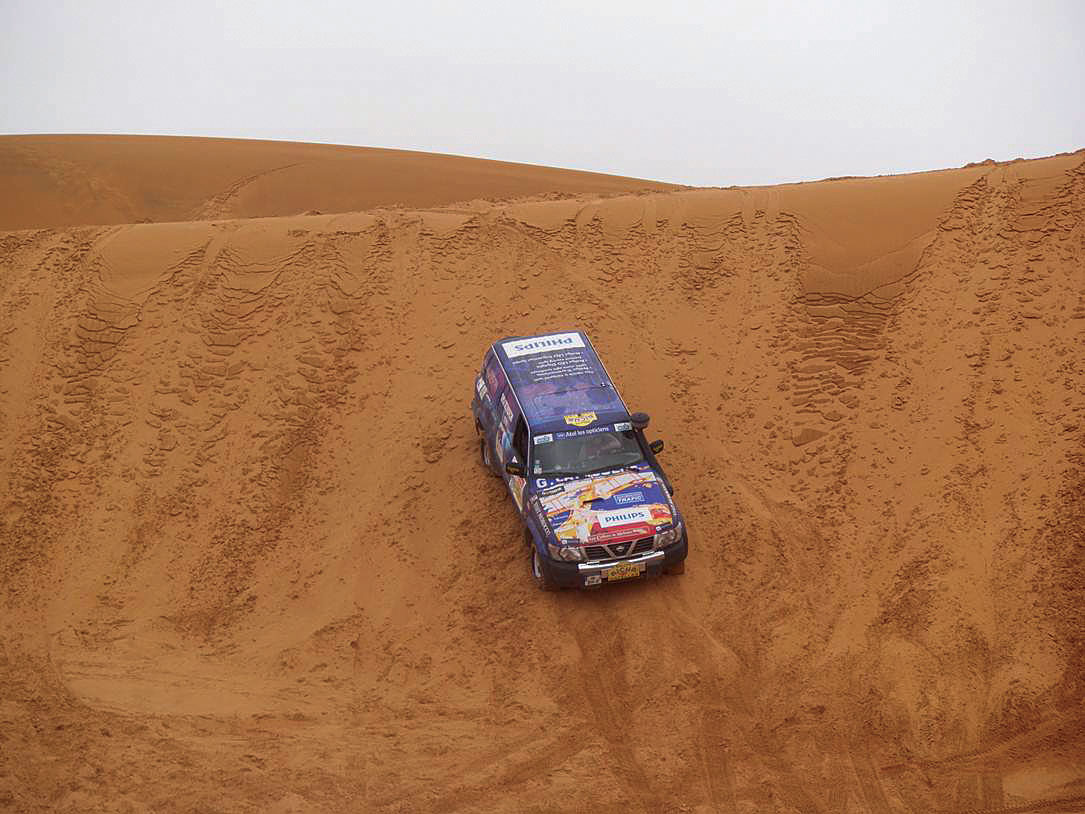During the rallye - on the dunes of Morocco