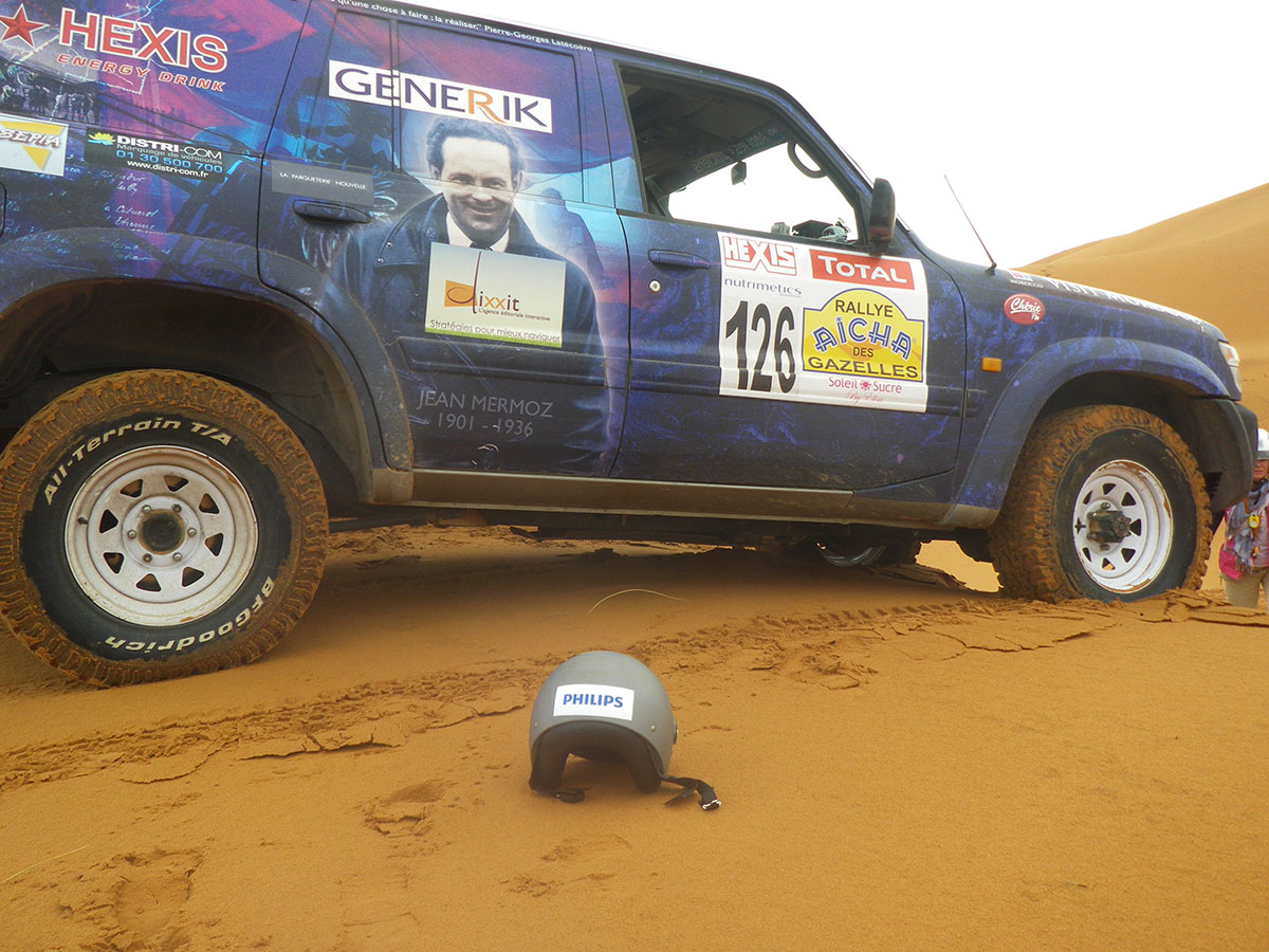 During the rallye - on the dunes of Morocco